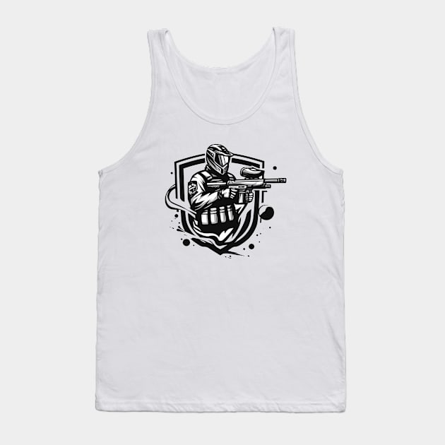 Paintball Badge Tank Top by Moniato